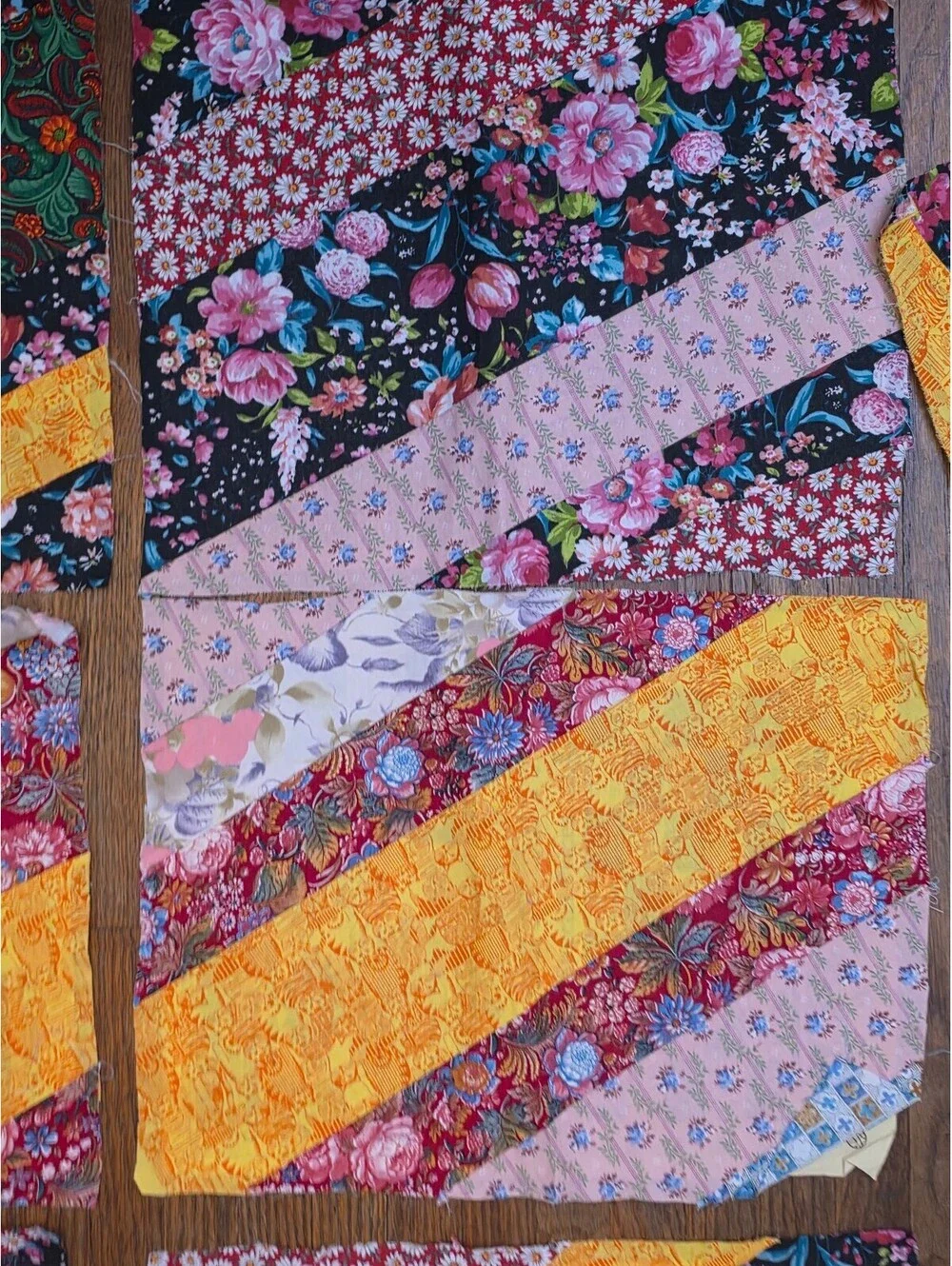 Vintage 1990s Handmade Quilt Blocks Lot 9 Pc 16x12 Laurel Burch OOP Cat